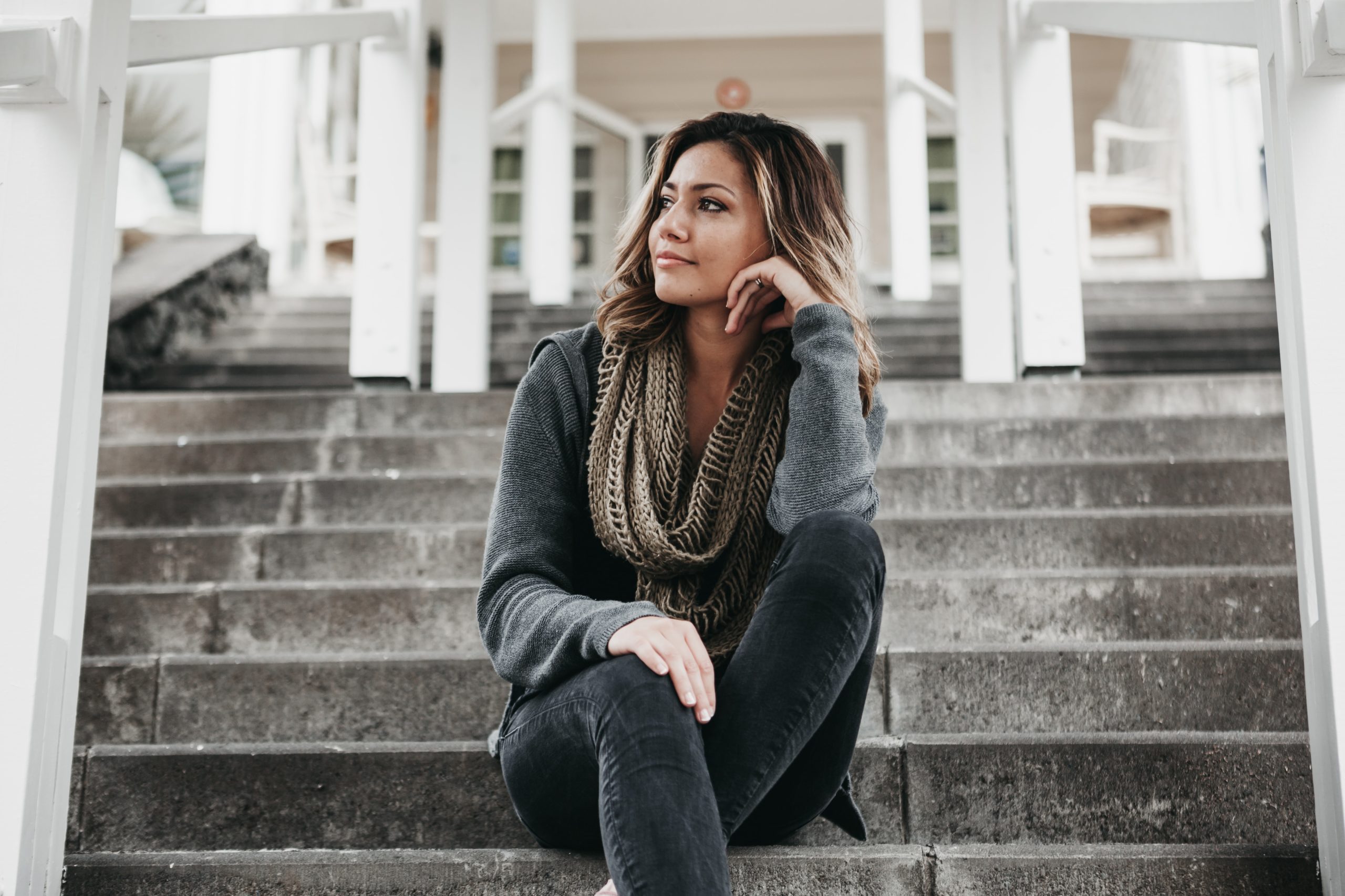 candice-picard-aKvzxX8lQdg-unsplash Woman thinking about what is plan C?